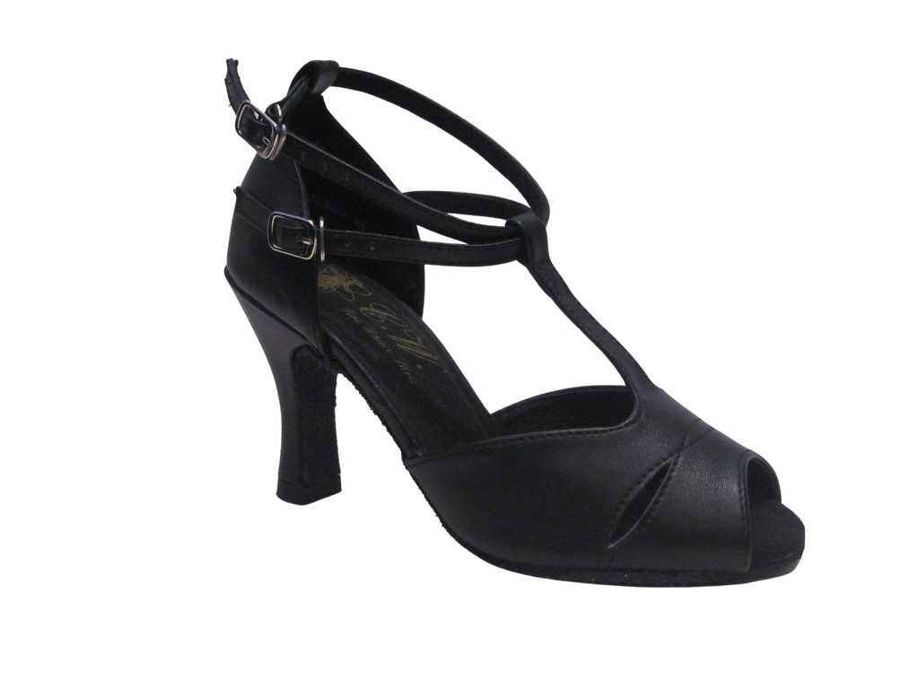 Women's Black PU Leather Salsa/Latin Shoes - 172701