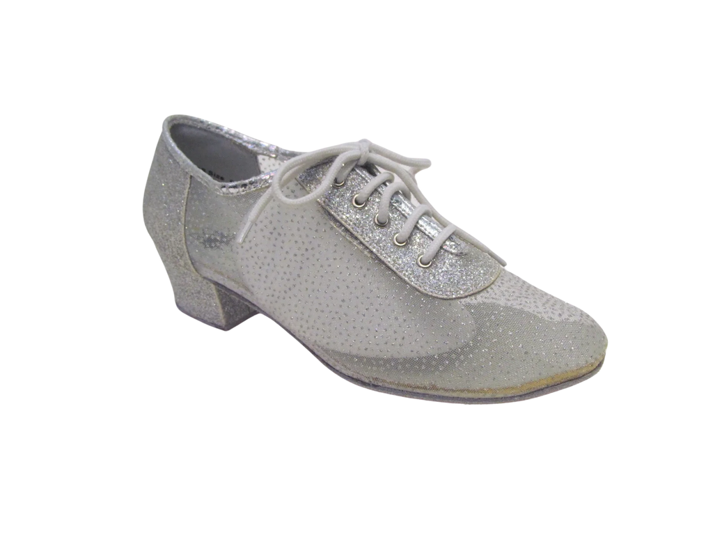 Women's Silver Glitter and Mesh Practice Shoes - 200215