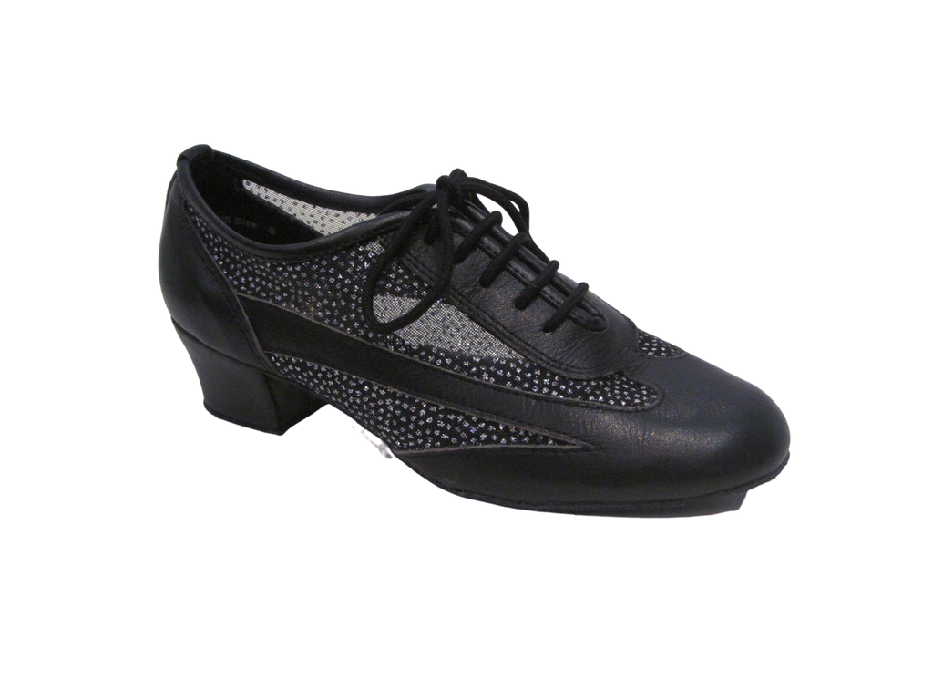 Women's Black and Silver Mesh Practice Shoes - 200905