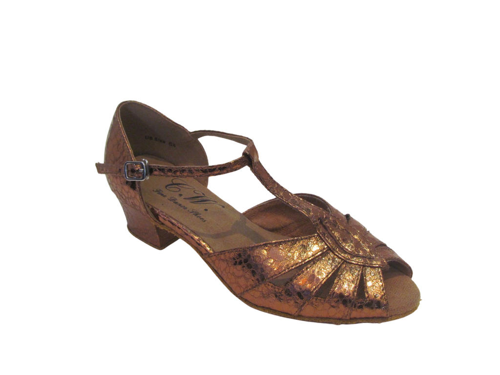 Women's Bronze PU Salsa/Latin Shoes - 270201/270219