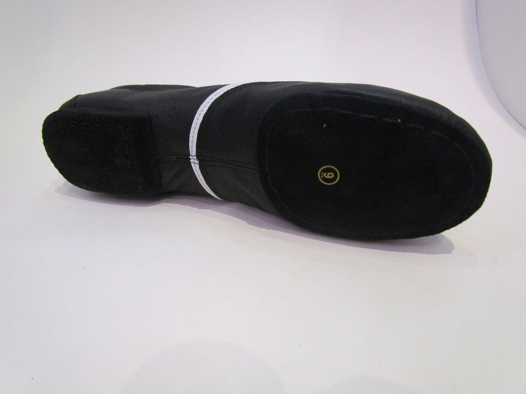 Men's Black Leather Jazz Shoes - 7750