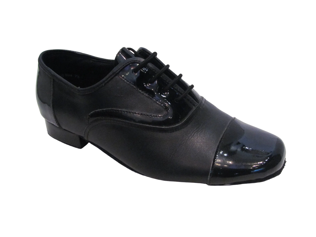 Men's Black Leather Standard Shoes - 916102