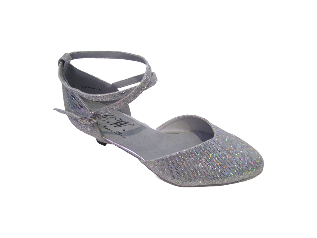 Women's Silver Sparkle Ballroom Shoes - 685608