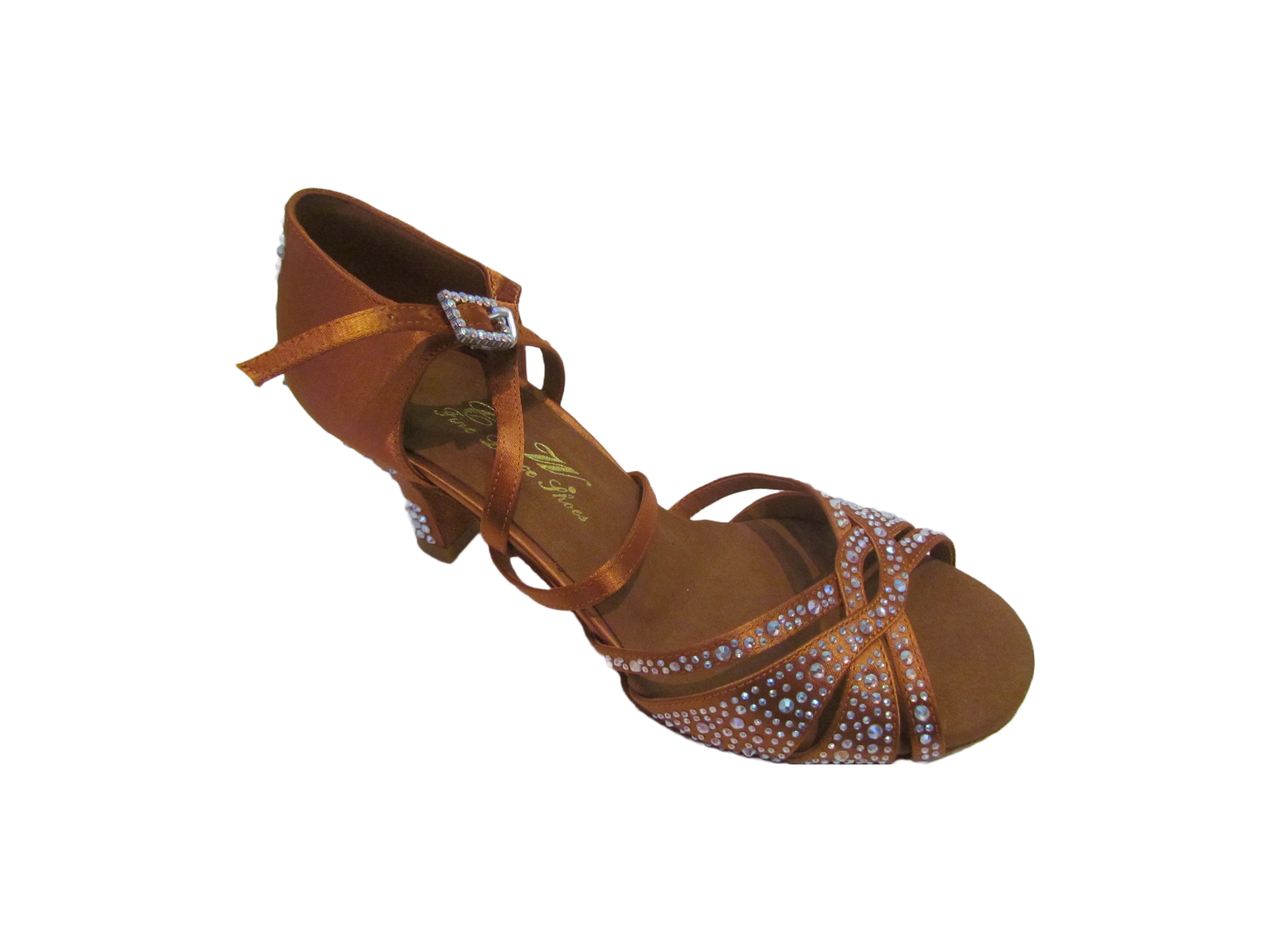JIAJIA Women's Satin Sandals - Latin Salsa Dance Spain