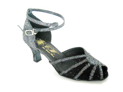 Women's Black Sparkle Salsa/Latin Shoes - 601810