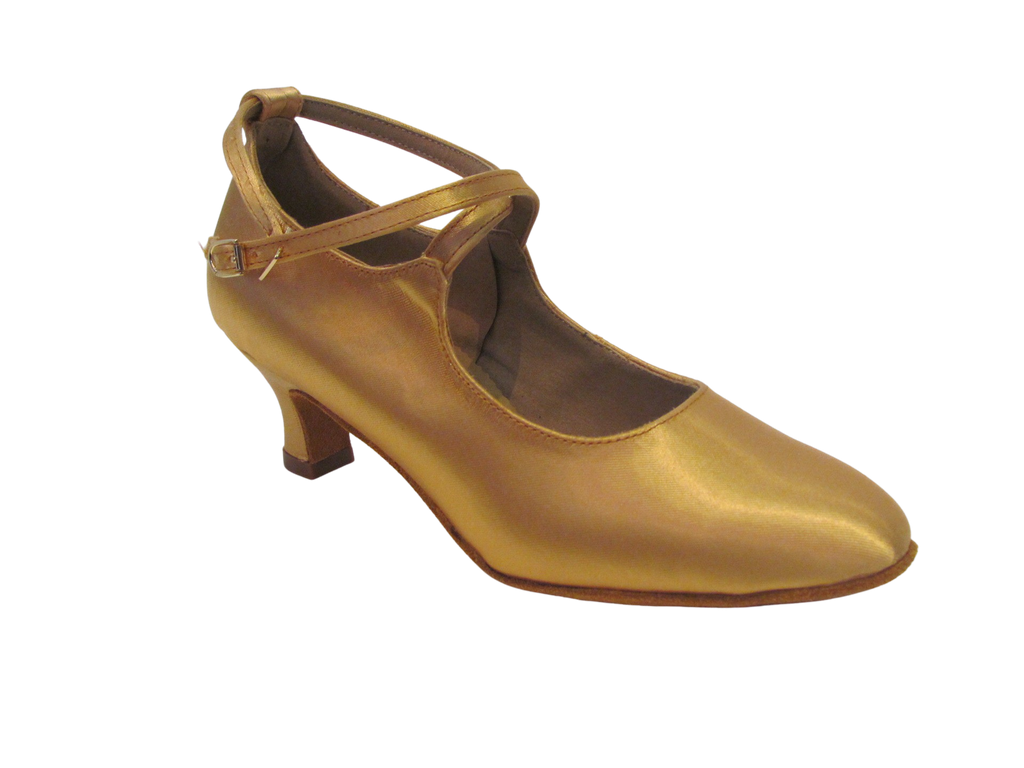 Women's Golden Leather Ballroom Shoes - 120