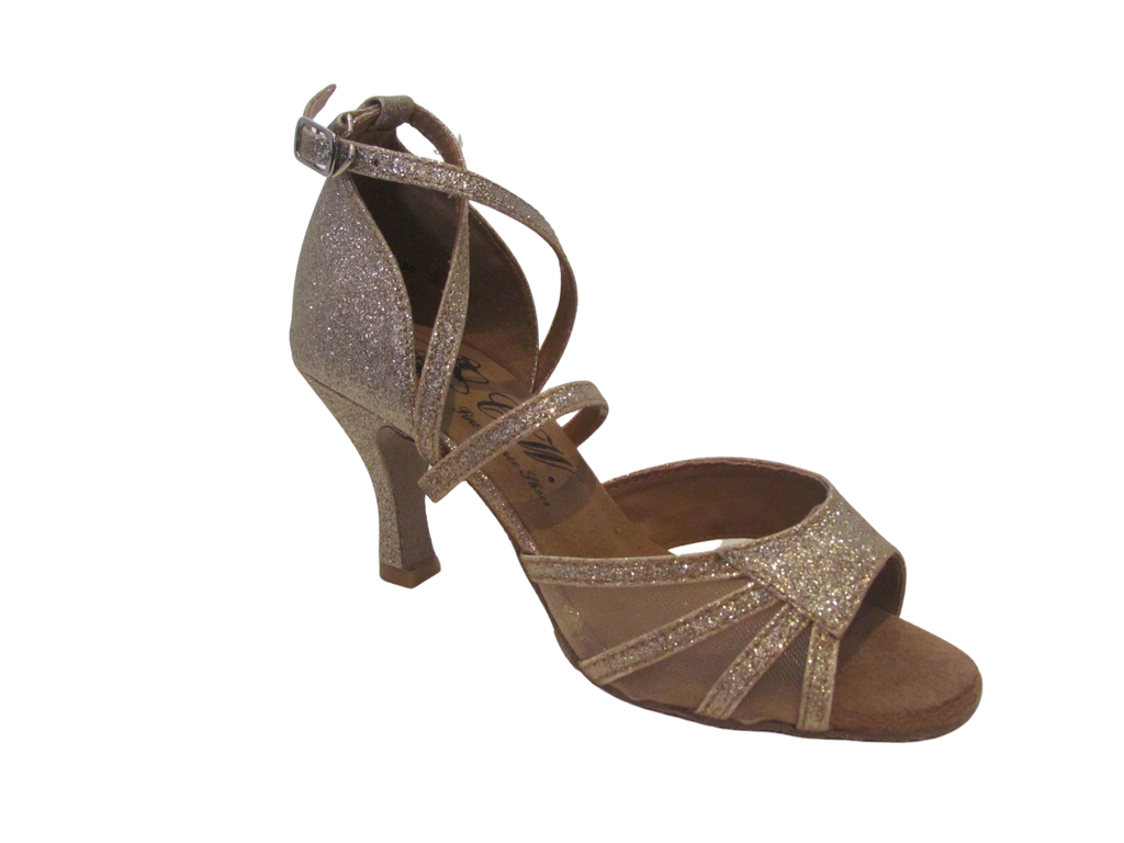 Women's Gold Sparkle Salsa/Latin Shoes - 160101