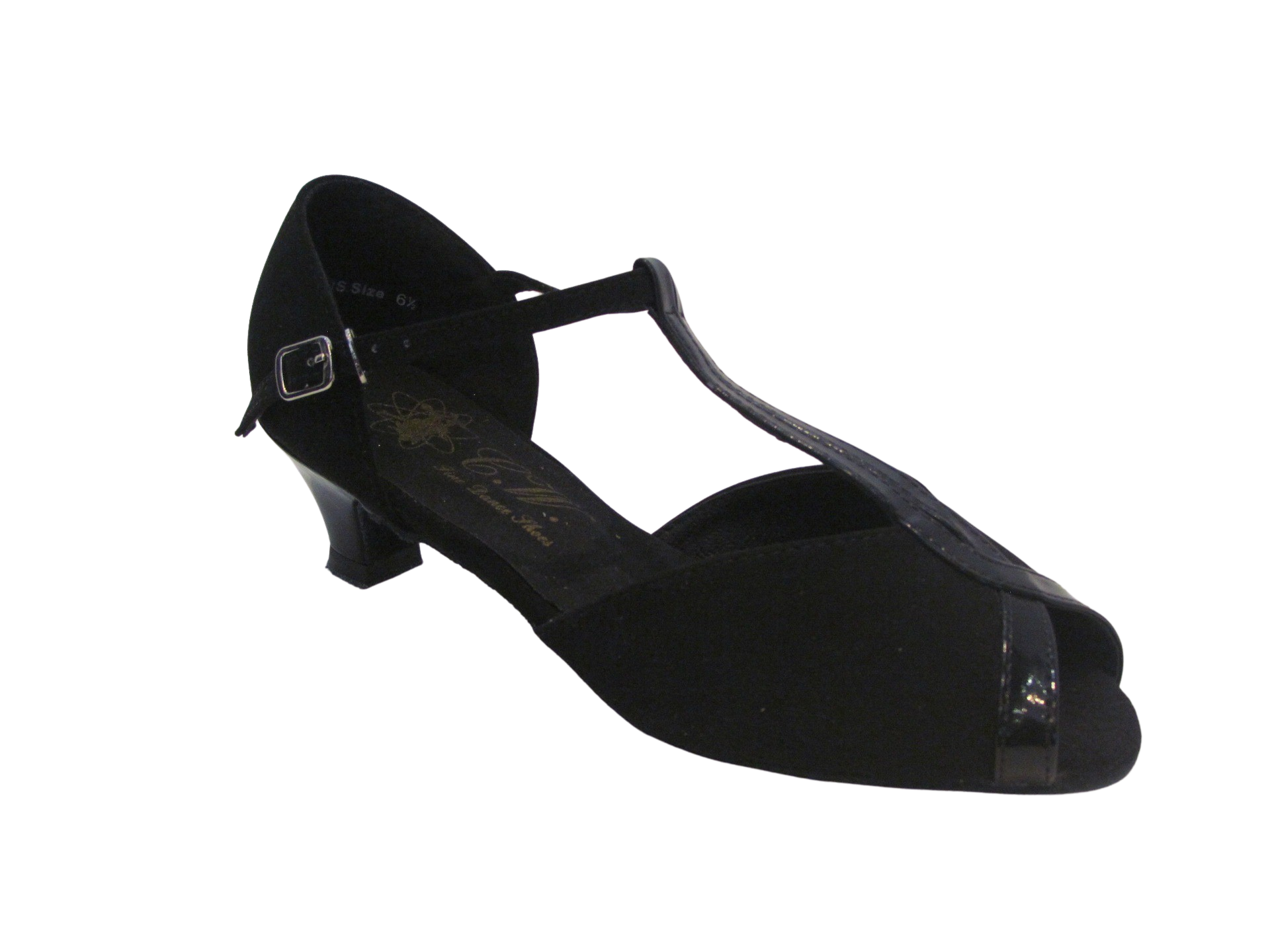 Black latin dance shoes discount