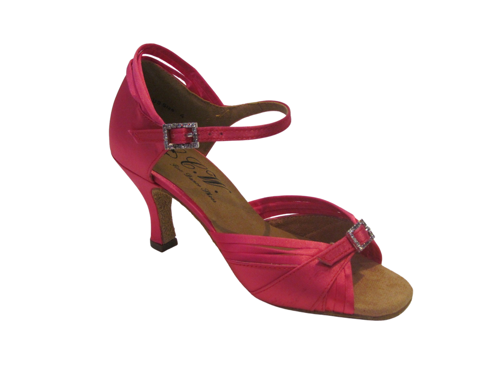 Women's Pink Satin Salsa/Latin Shoes - 171906
