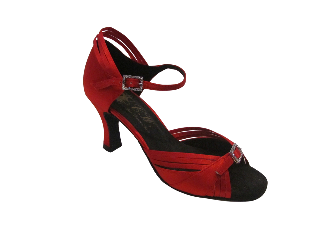 Women's Red Satin Salsa/Latin Shoes - 171907