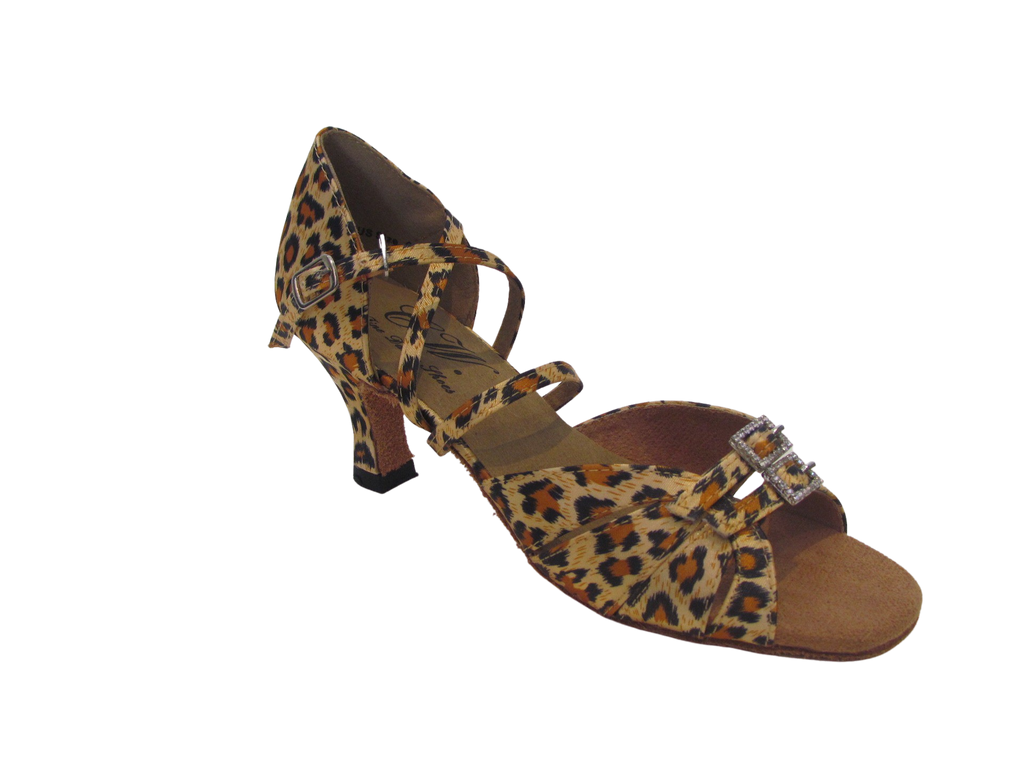 Women's Leopard Satin Salsa/Latin Shoes - 172405