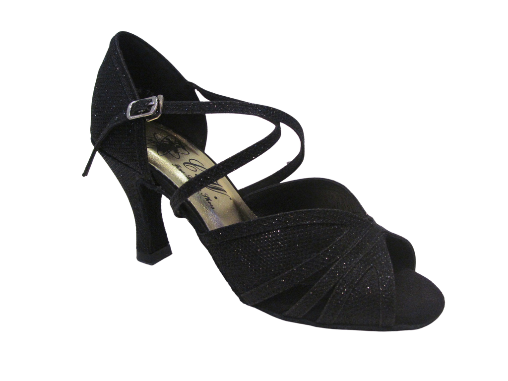 Women's Black Sparkle Salsa/Latin Shoes - 177403