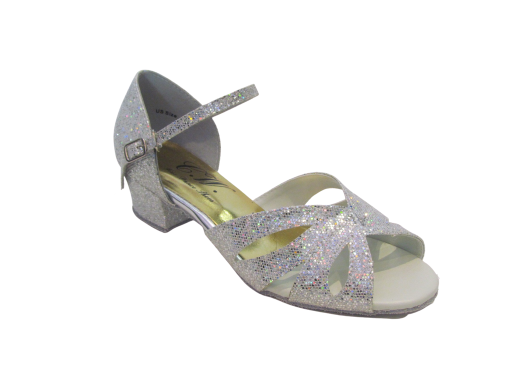 Women's Silver Sparkle Salsa/Latin Shoes - 177703
