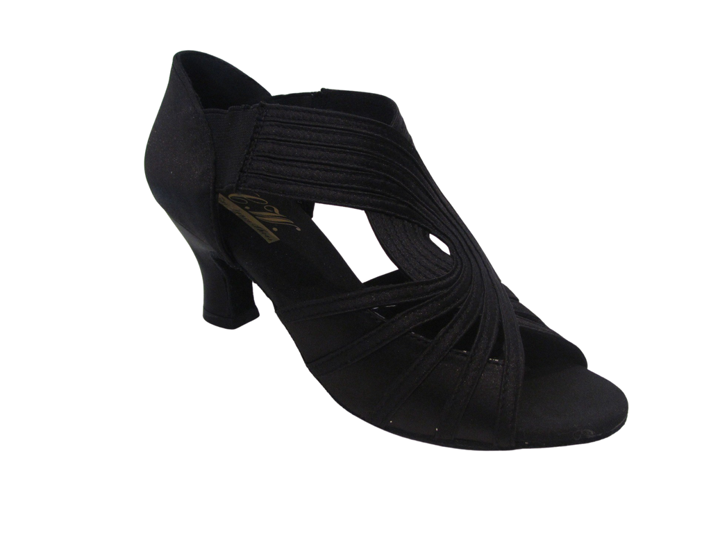 Women's Black Satin Salsa/Latin Shoes - 230