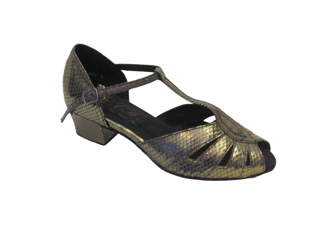 Women's Metallic Grey Salsa/Latin Shoes - 270208