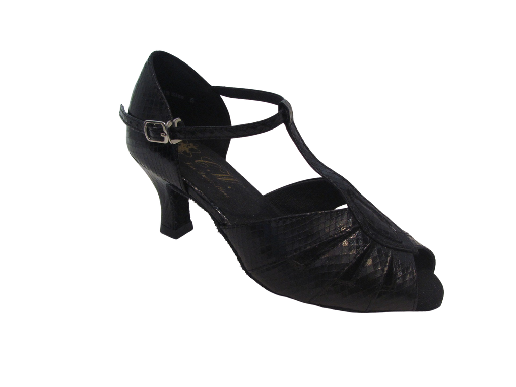 Women's Black PU Leather Salsa/Latin Shoes - 270215