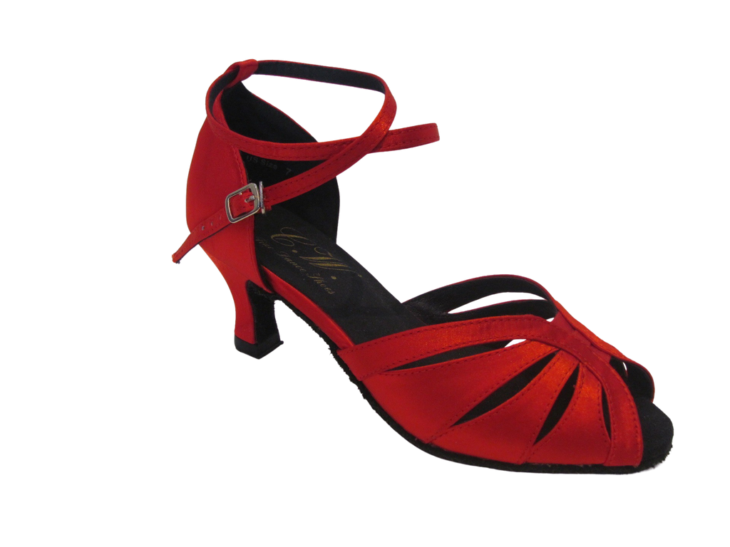 Women's Red Satin Salsa/Latin Shoes - 271310