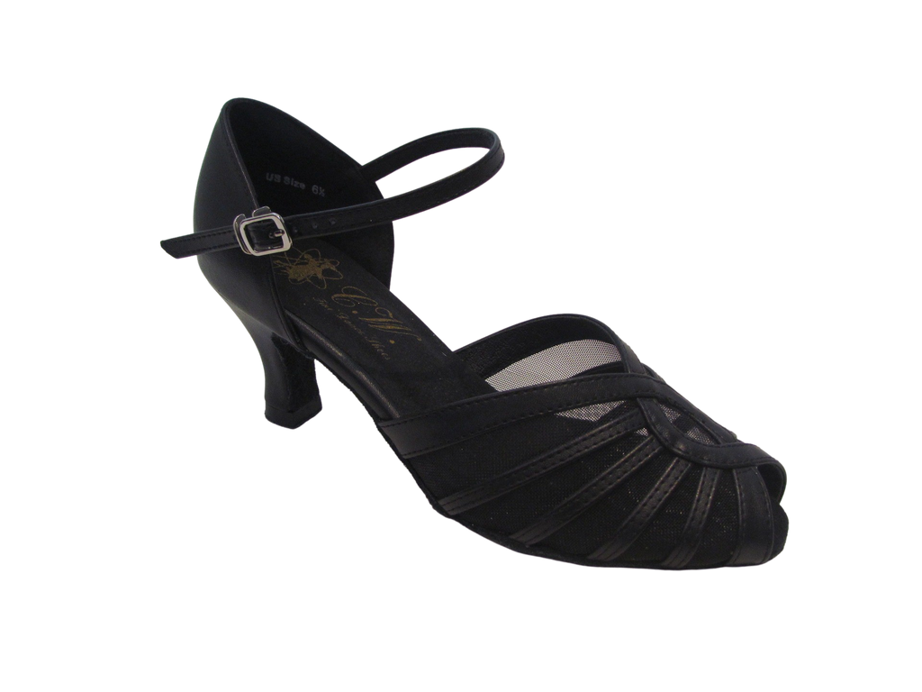 Women's Beige/Black PU Leather Salsa/Latin Shoes - 271902/271904