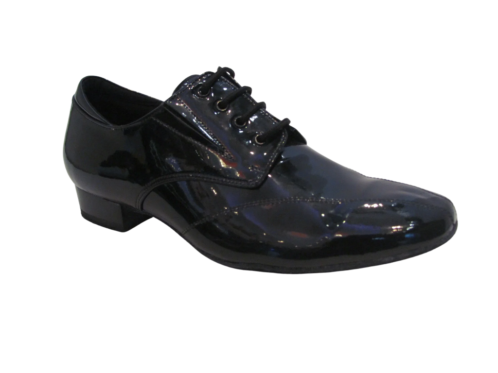 Men's Black Shine Leather Standard Shoes - 321