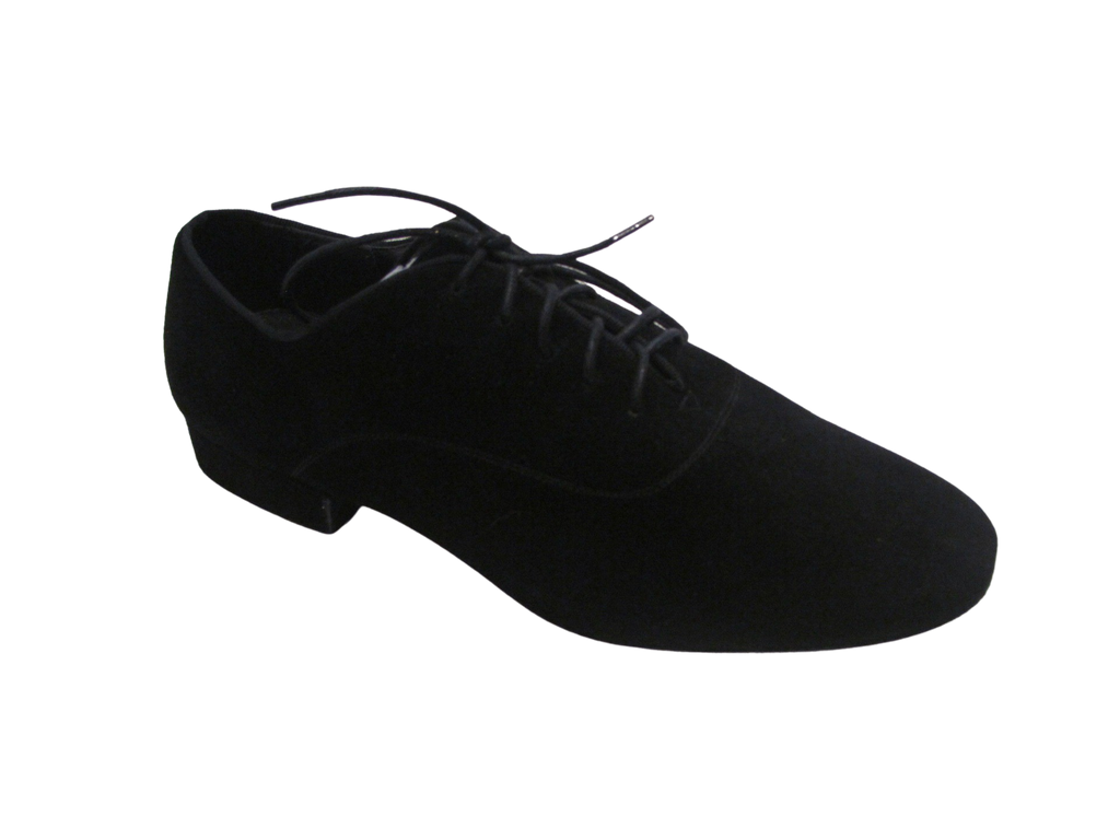 Men's Black Suede Leather Standard Shoes - 402
