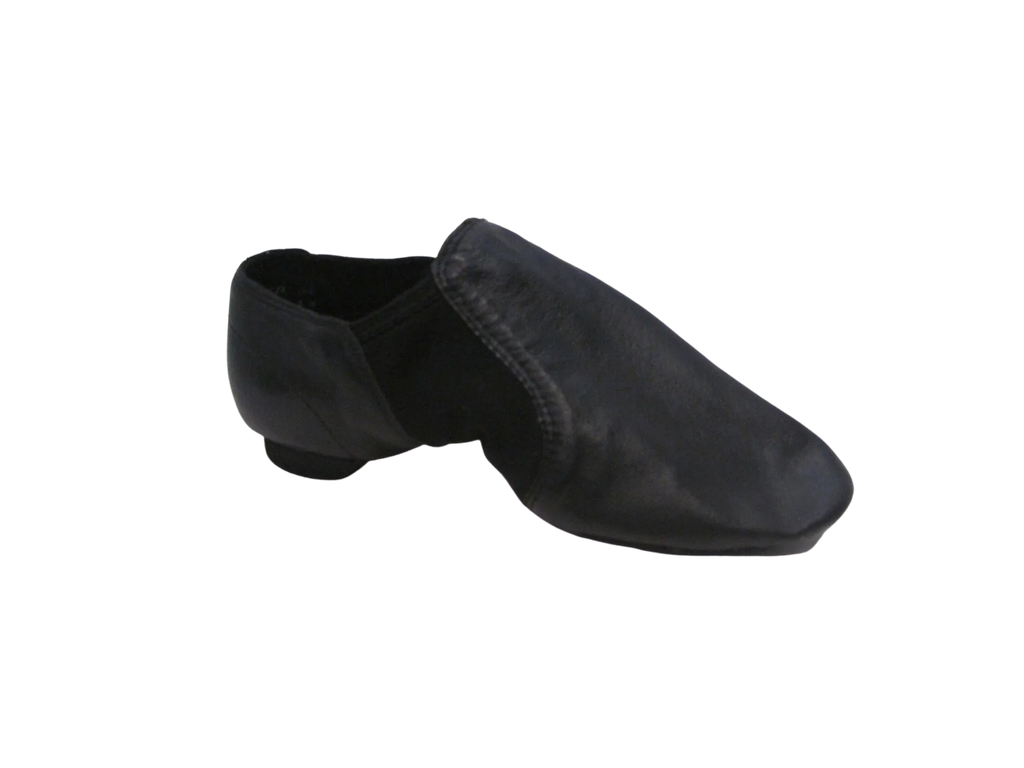 Women's Black/Beige Leather Jazz Shoes - 4716