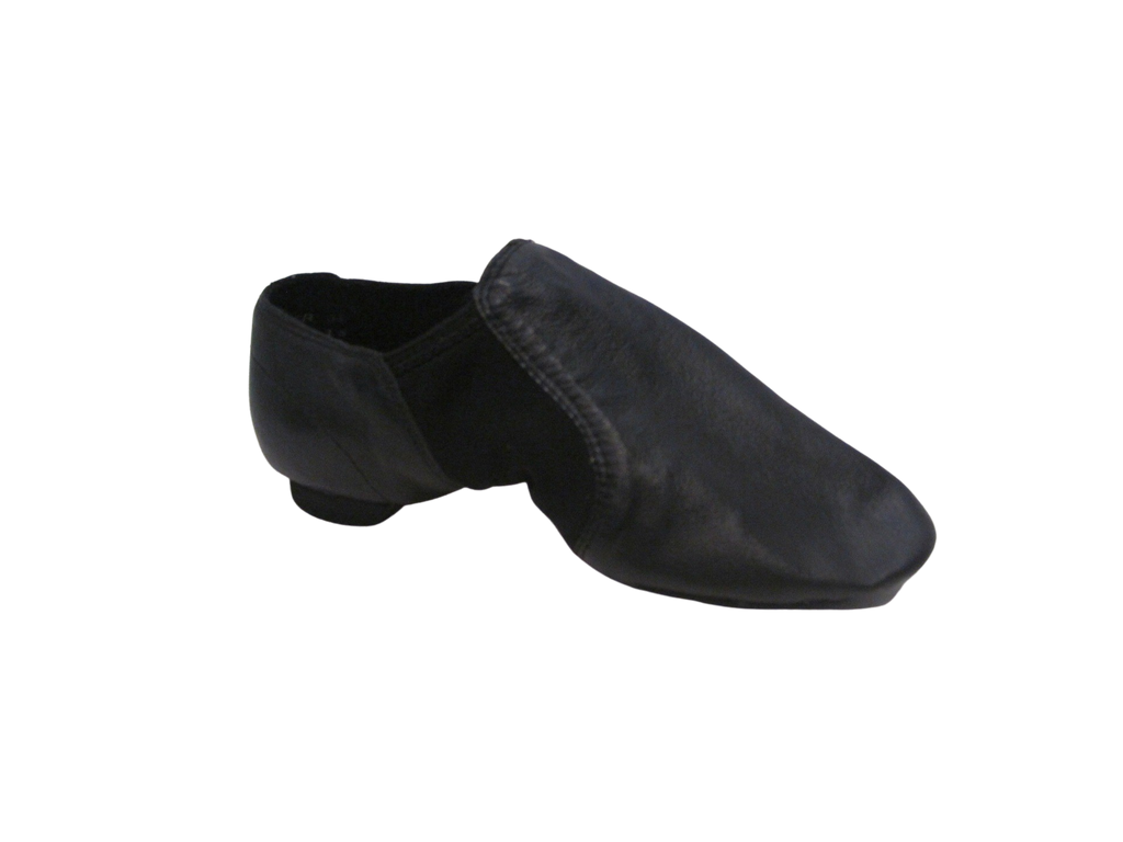 Kid's Black/Beige Leather Jazz Shoes - 4716B