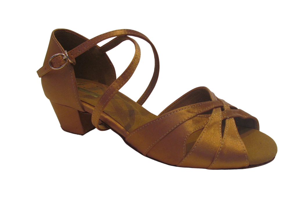 Women's Flesh Satin Salsa/Latin Shoes - 5557