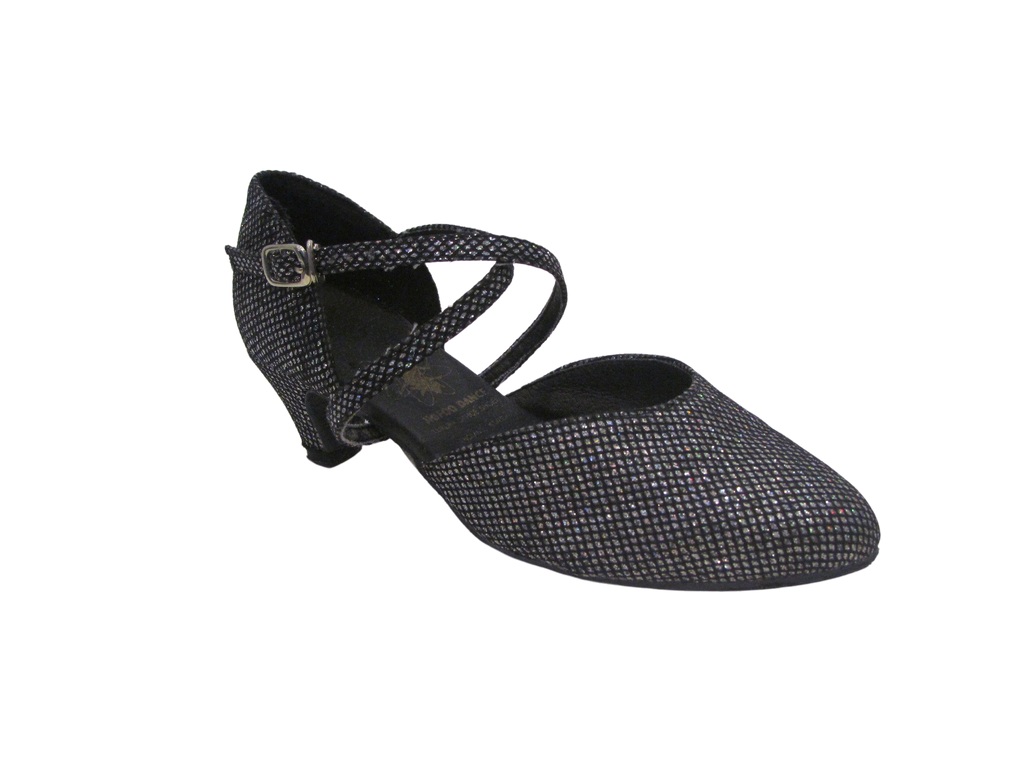 Kid's Sparkly Black Ballroom Shoes - 681301B
