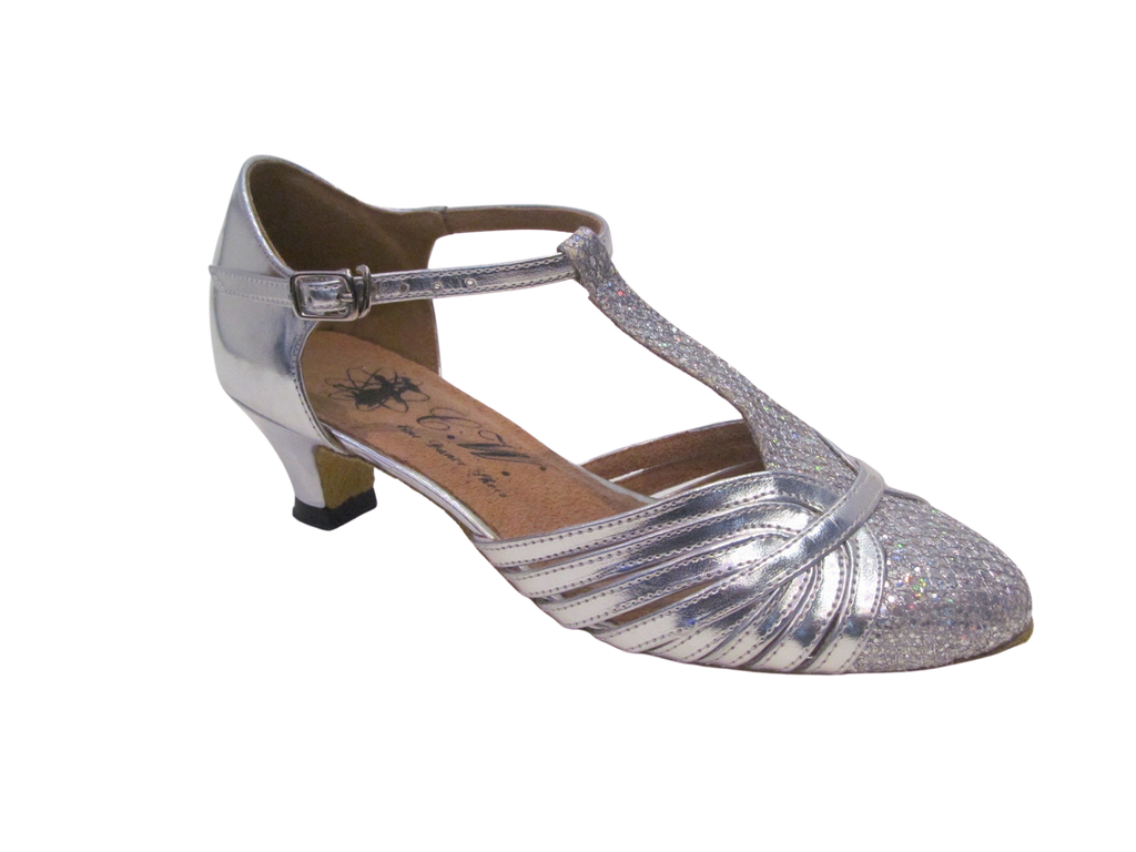 Women's Silver PU Ballroom Shoes - 682908