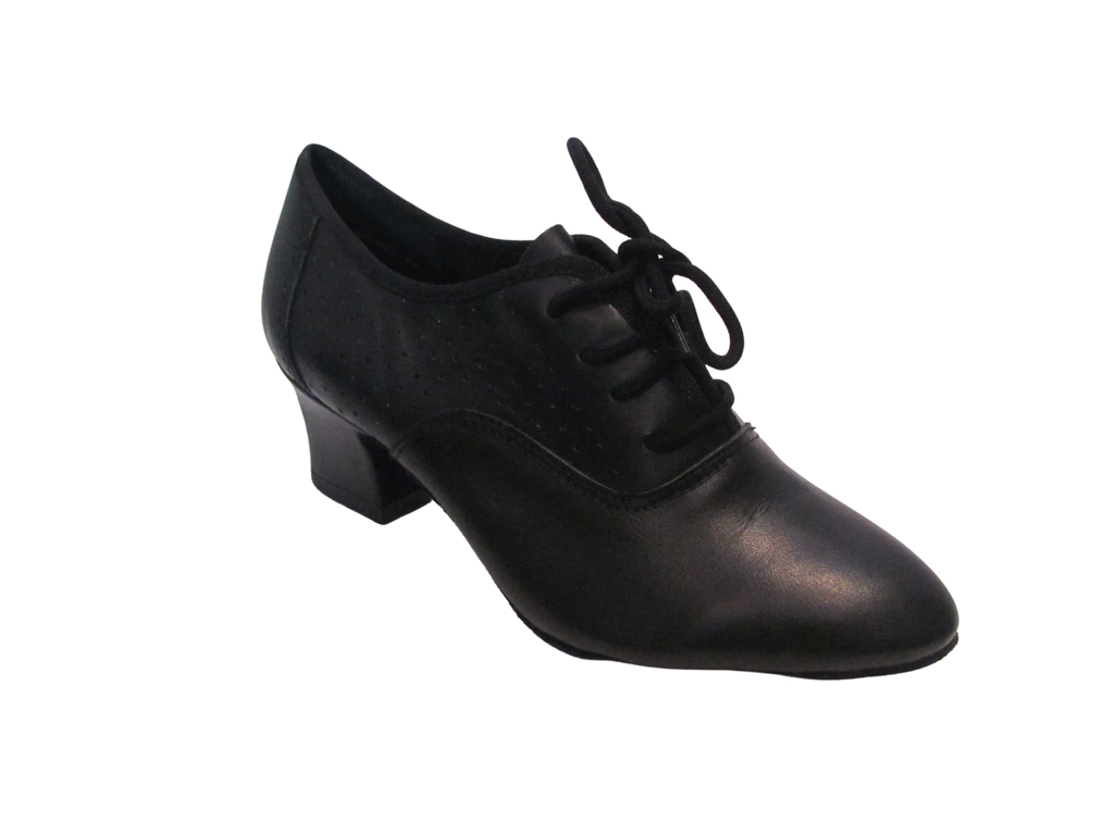 Women's Black Leather Practice Shoes - 684801