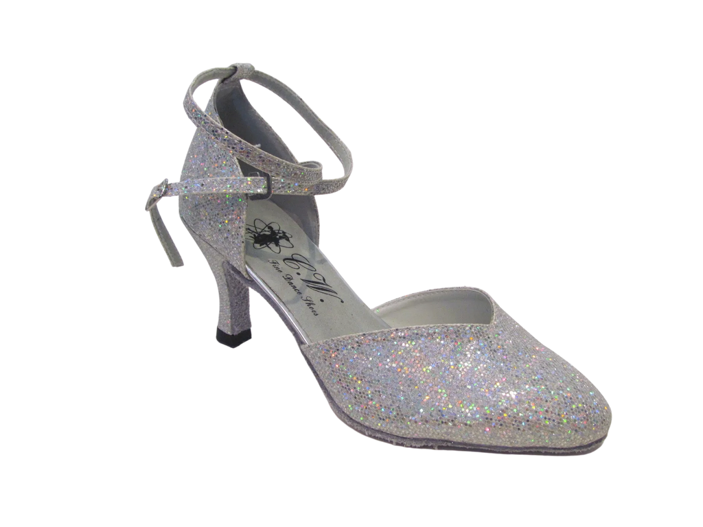 Women's Silver Sparkle Ballroom Shoes - 685608