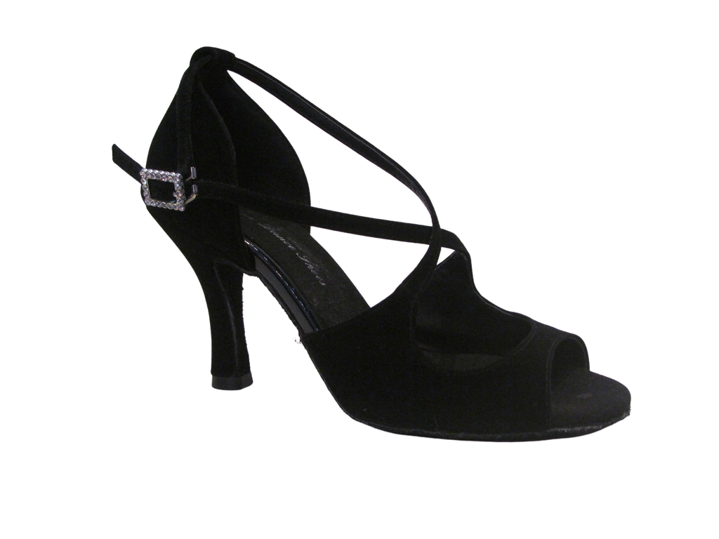 Women's Black Suede Salsa/Latin Shoes - 712-23