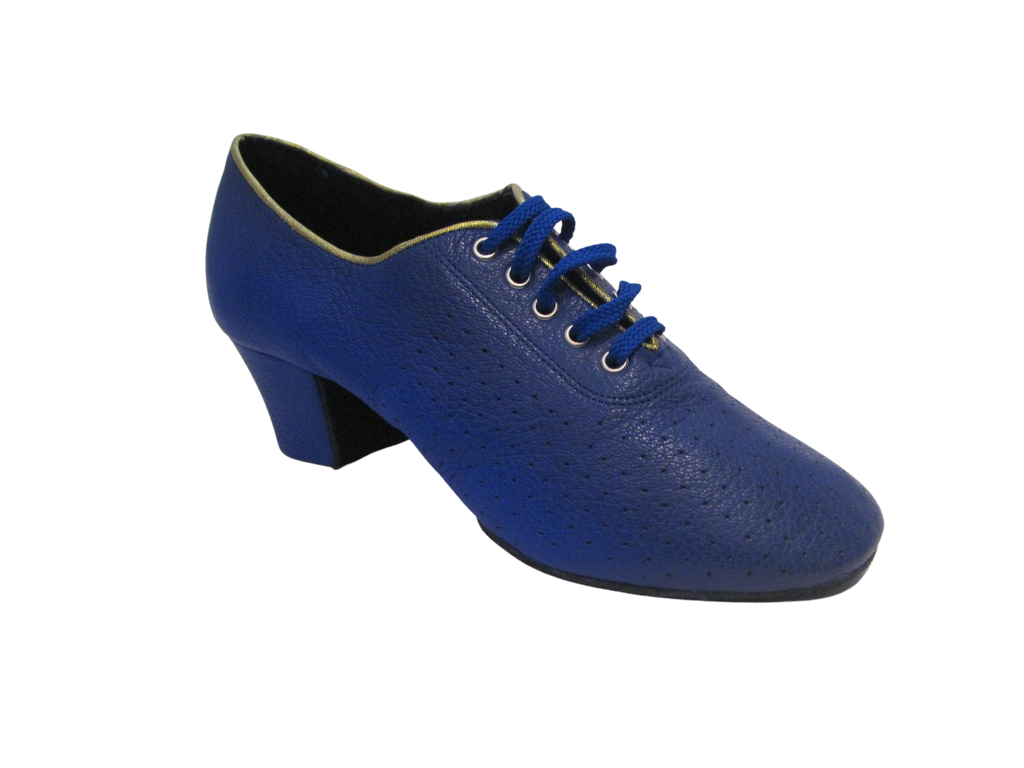 Women's Ultra Light Black/Tan/Beige/Blue Leather Practice Shoes - T1-B