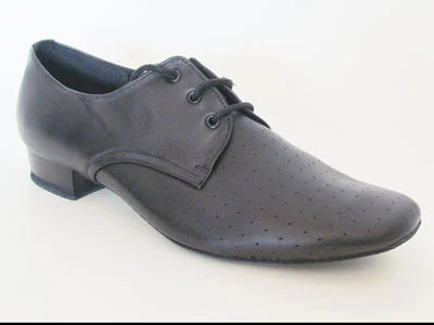 Men's Black Leather Standard Shoes - T6